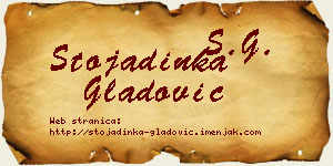 Stojadinka Gladović vizit kartica